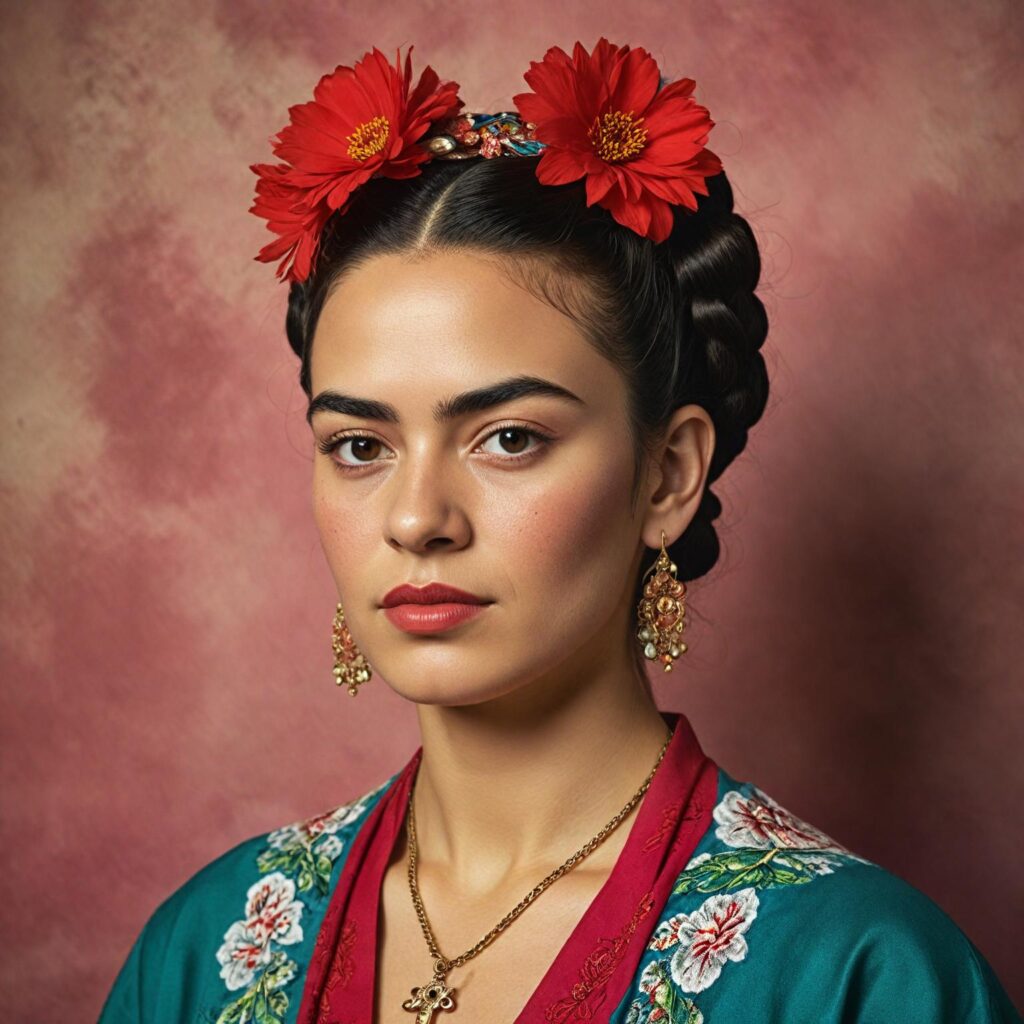 Frida Kahlo vygenerovaná v modelu Essential V2