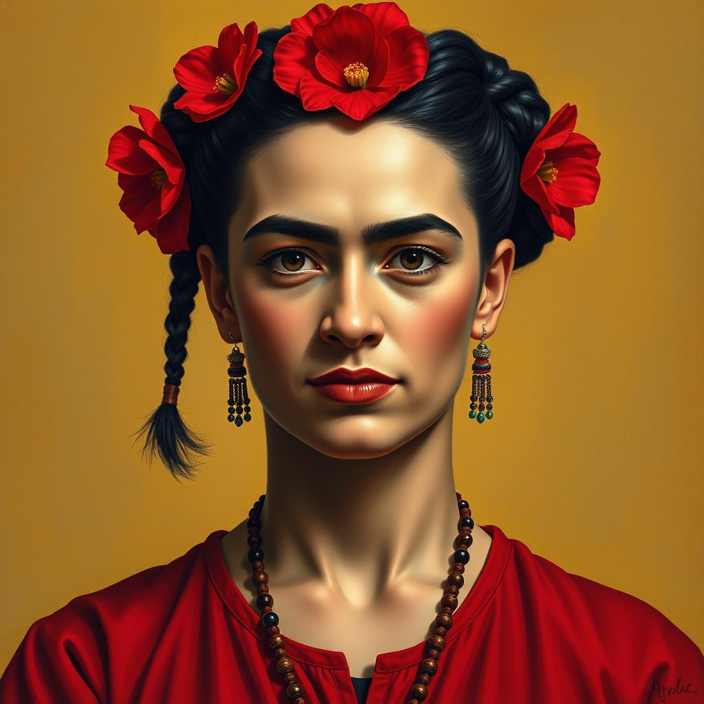 Frida Kahlo vygenerovaná v modelu ve Flux Schnell