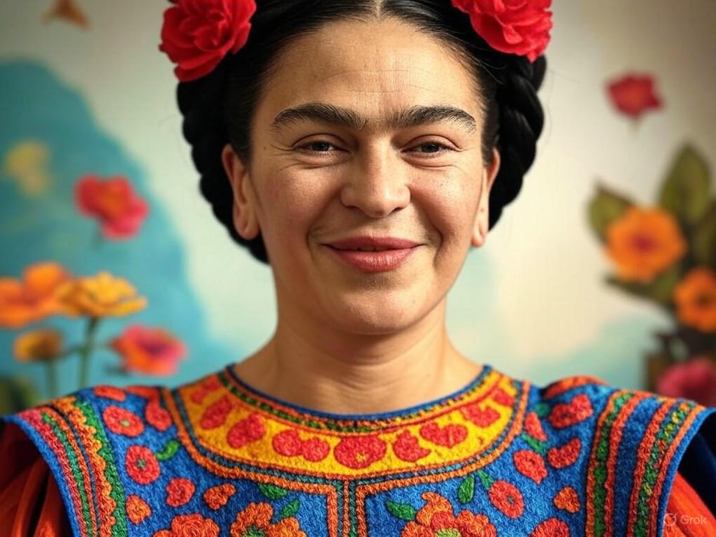 Frida Kahlo vygenerovaná v Grok 2 Image