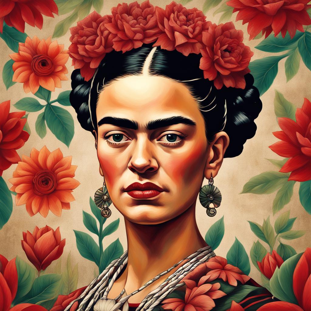 Frida Kahlo vygenerovaná v modelu Stable diffusion.