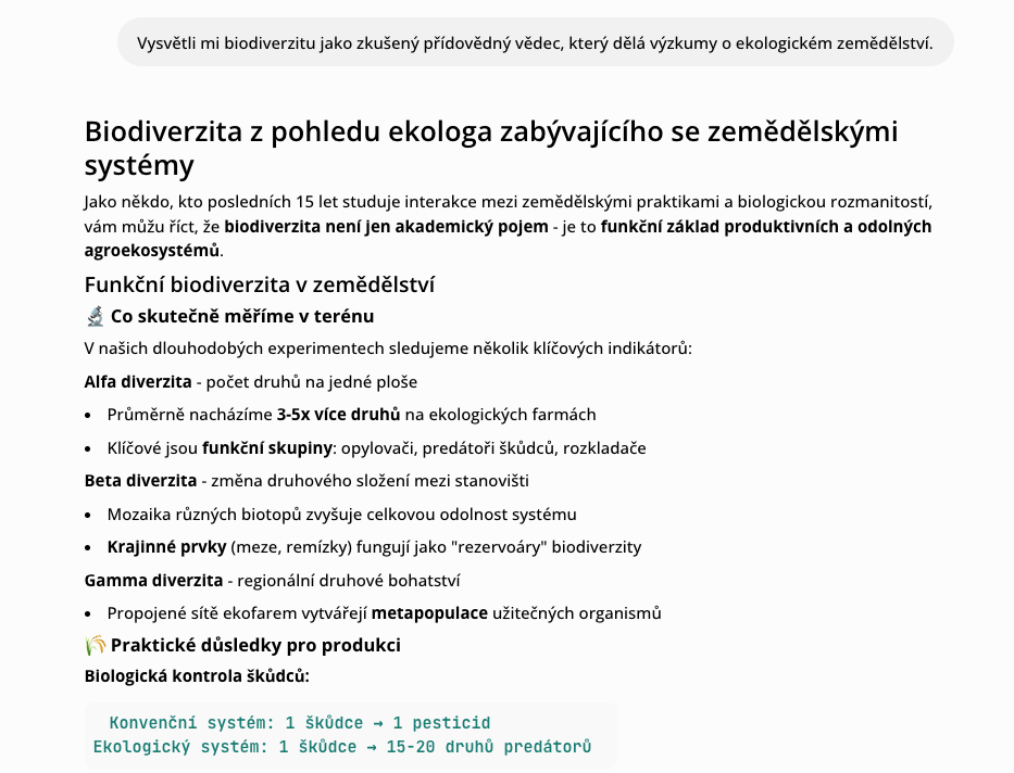 Komunikace s umělou inteligencí: Jak na to, tipy a příklady: příklad komunikace v roli