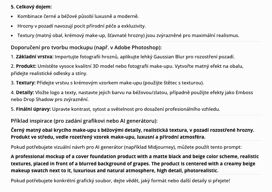 AI pro marketéry: 5 úkolů, které můžete okamžitě delegovat na umělou inteligenci: Mockup produktu make-up
