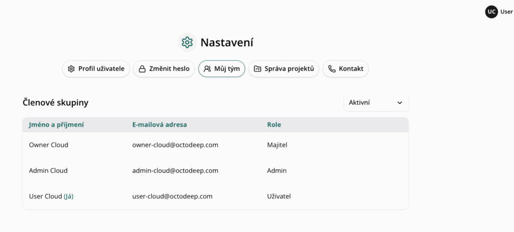 AI pro firmy v Octodeep - user